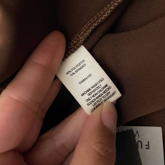 Marc New York Andrew Marc Women Expresso Faux Suede A-line Skirt Brown Small NEW - Picture 7 of 7